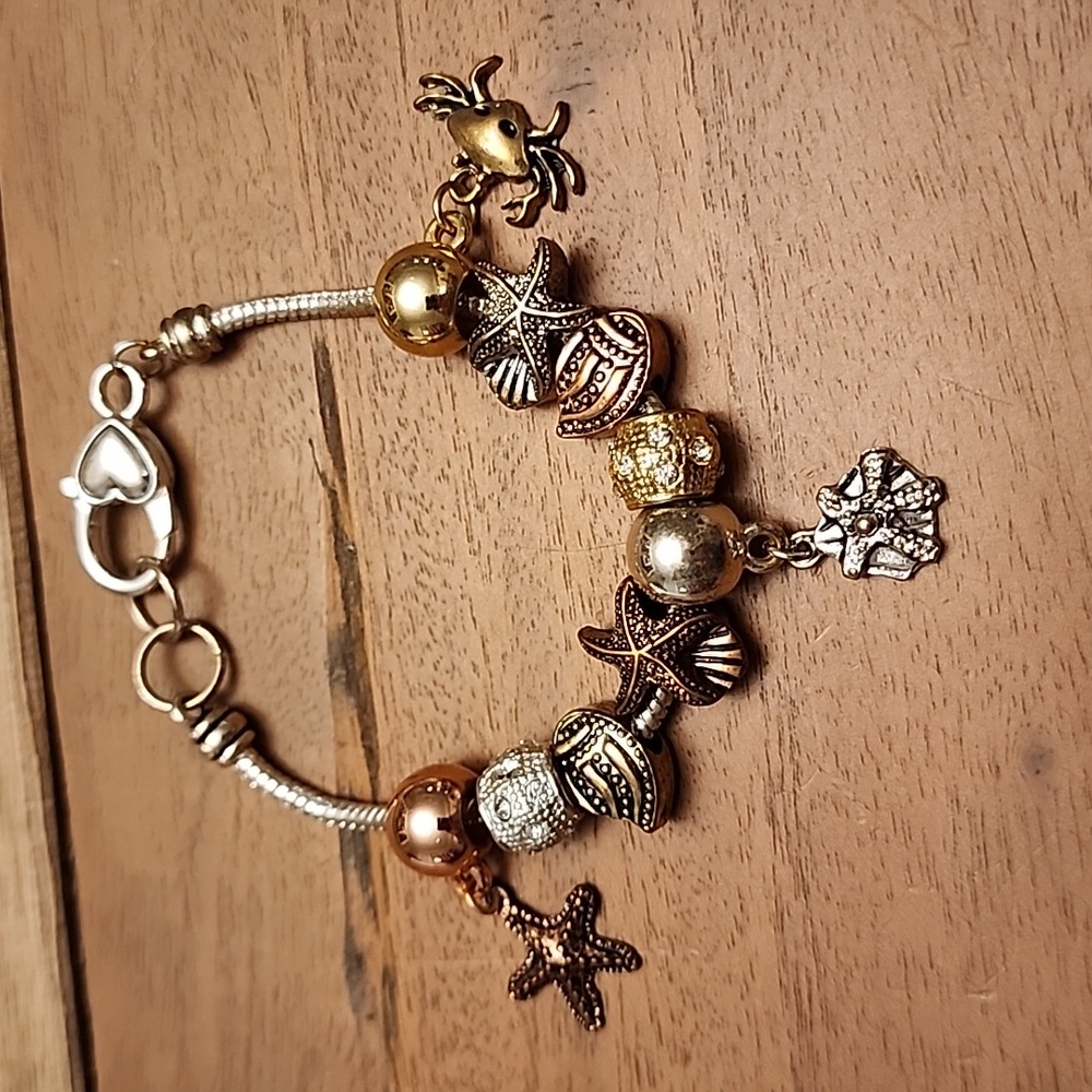 8 inch sea creature charm bracelet